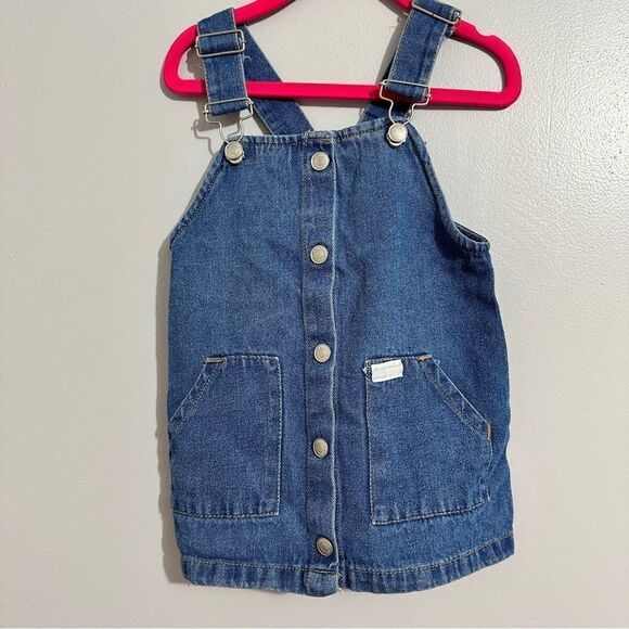 7 For all Mankind Baby Girl Overall Dress Denim Blue Size 2T - Picture 1 of 4